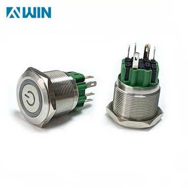 16MM låsende metallknappbryter