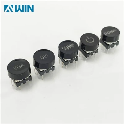 Lysdiode for midlertidig trykkknappbryter